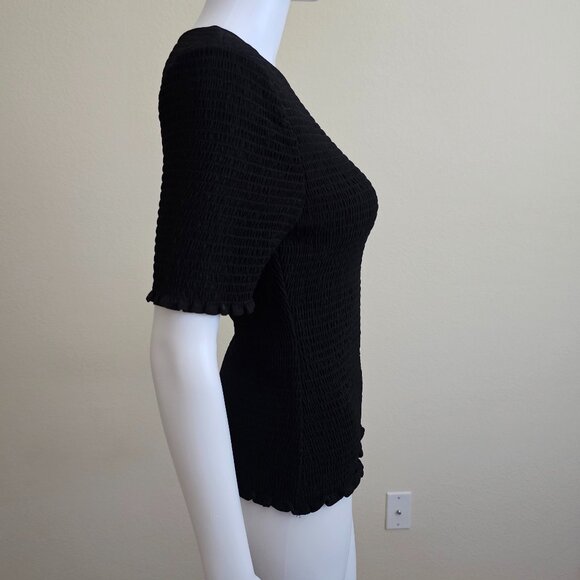 NWT MICHAEL Michael Kors  Smocked Georgette Top - Picture 4 of 6